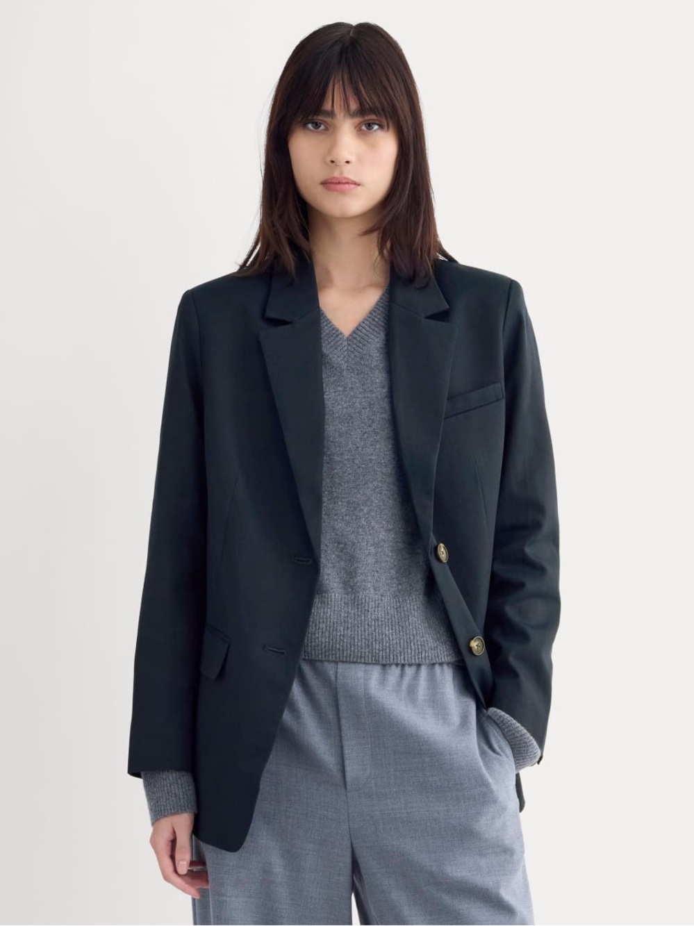 Everlane Oversized Blazer in Buttersmooth Navy Size 12